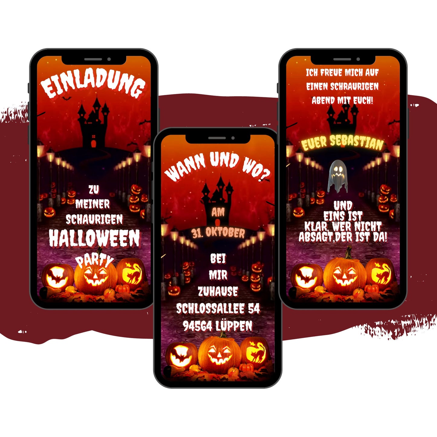 eCARD - Animierte Halloween Einladungskarte