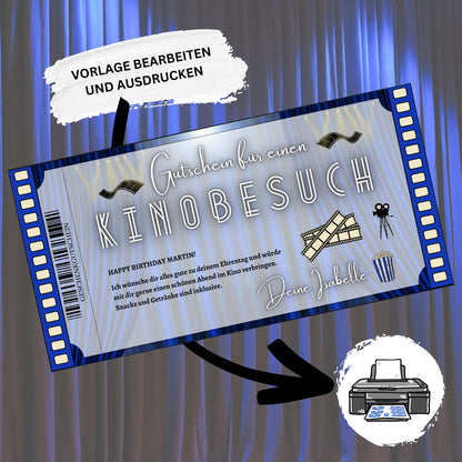 Gutschein - Kinobesuch Kinokarte Geschenkgutschein