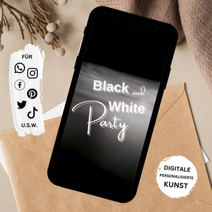 eCARD - Black and White Einladungskarte