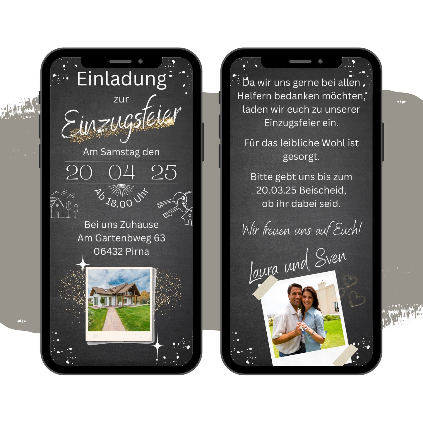 eCARD - Animierte Einzugsfeier Einladungskarte