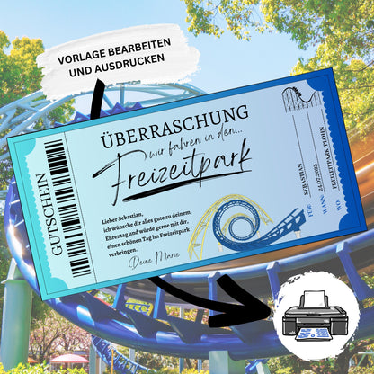 Gutschein - Freizeitpark Erlebnispark Geschenkgutschein