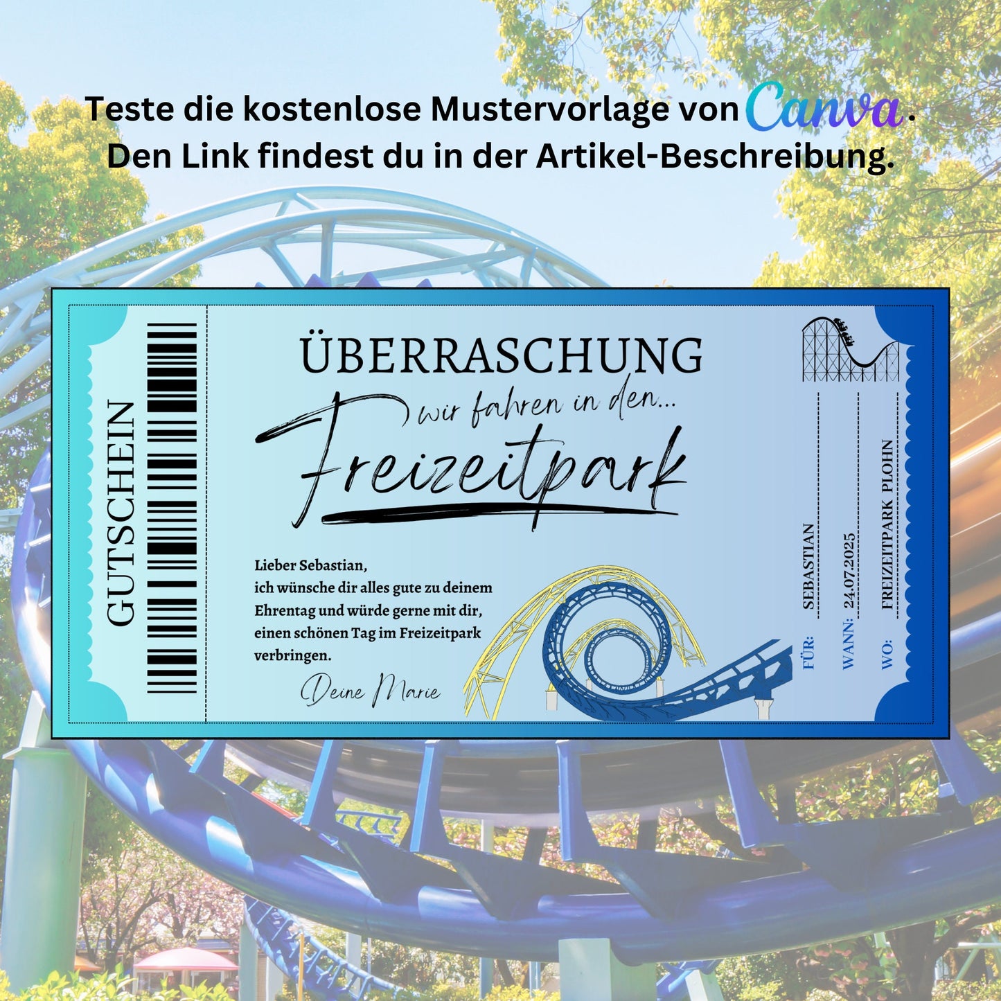 Gutschein - Freizeitpark Erlebnispark Geschenkgutschein