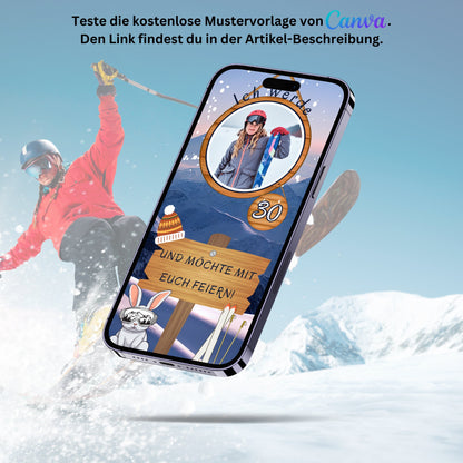 eCARD - Apres Ski Geburtstagseinladung