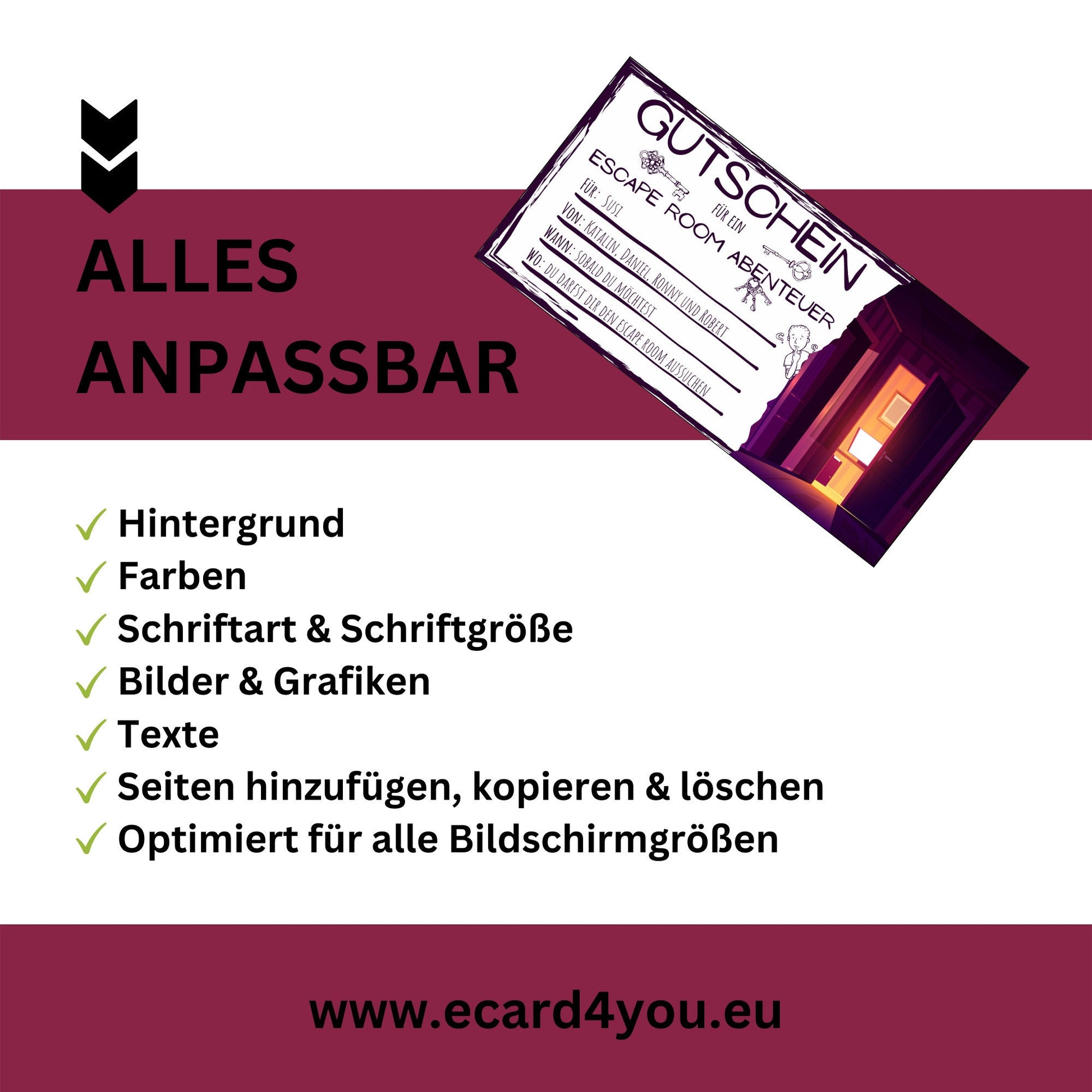Gutschein - Escape Room Geschenkgutschein - eCARD4you