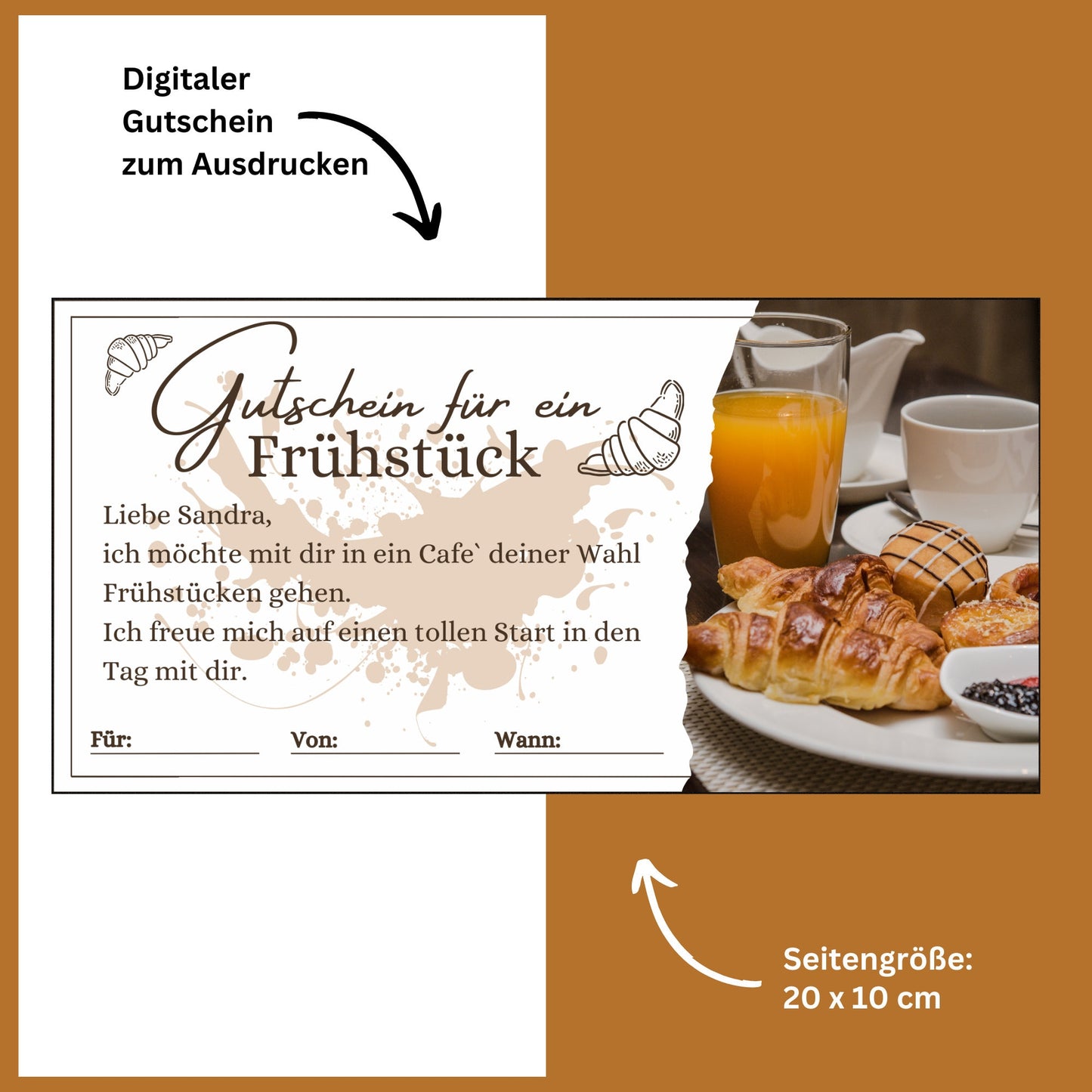 Gutschein - Frühstück Brunch Geschenkgutschein