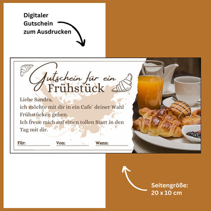 Gutschein - Frühstück Brunch Geschenkgutschein