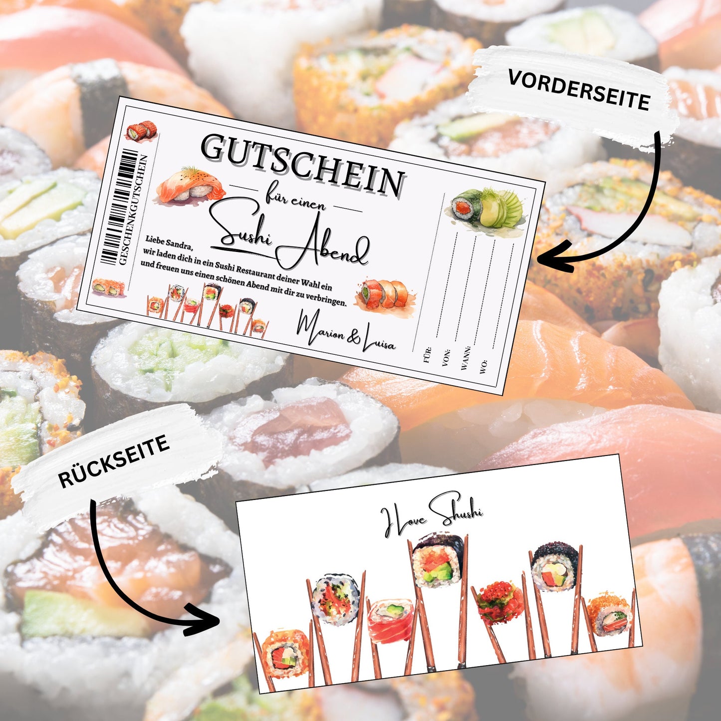 Gutschein - Sushi Essen Geschenkgutschein