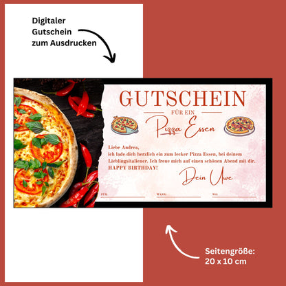 Gutschein - Pizza Essen Geschenkgutschein