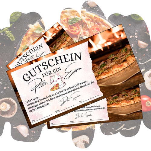 Gutschein - Pizza Essen Geschenkgutschein