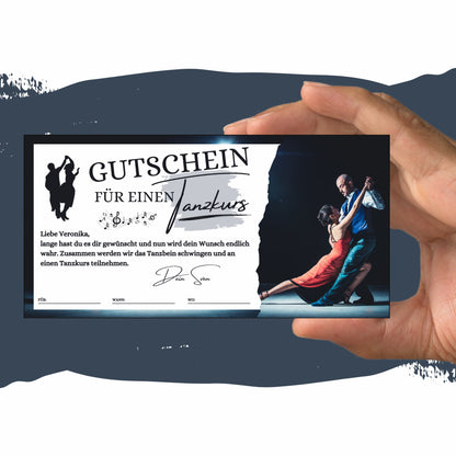 Gutschein - Tanzkurs Tanzen lernen Geschenkgutschein