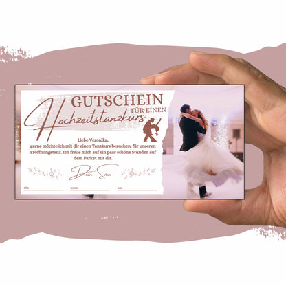 Gutschein - Hochzeitstanzkurs Tanzen Tanzkurs Geschenkgutschein