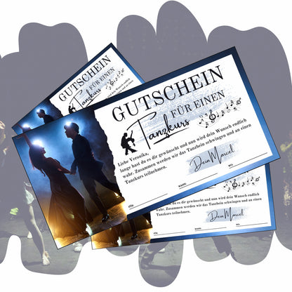 Gutschein - Tanzkurs Tanzen lernen Geschenkgutschein