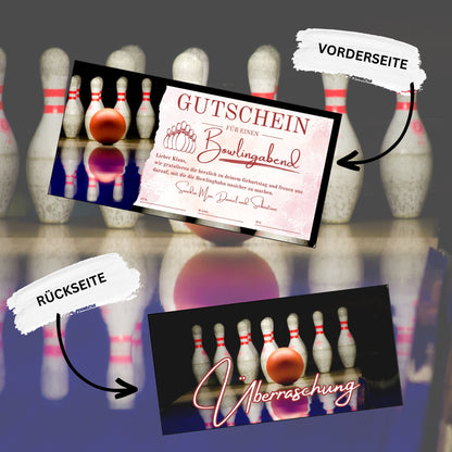 Gutschein - Bowling Kegeln Geschenkgutschein