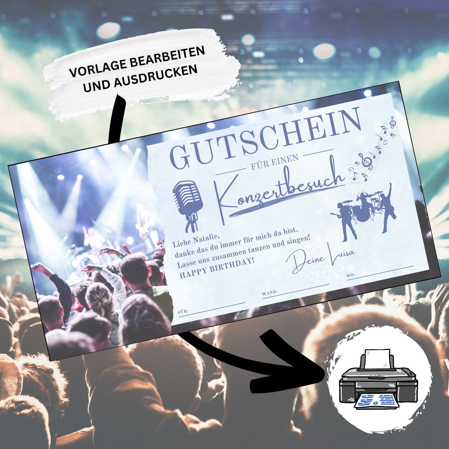 Gutschein - Konzertbesuch Theaterbesuch Geschenkgutschein