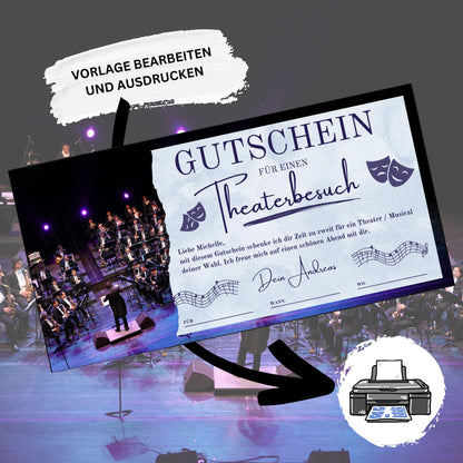 Gutschein - Oper Theaterbesuch Konzertbesuch Geschenkgutschein