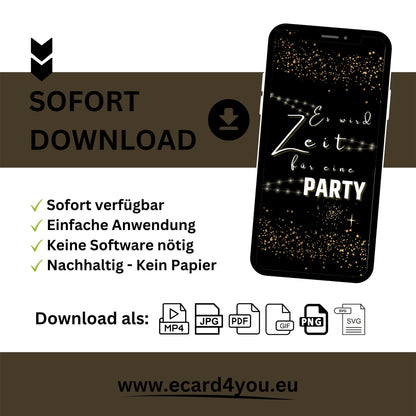 eCARD - Animierte Einladungskarte Geburtstag