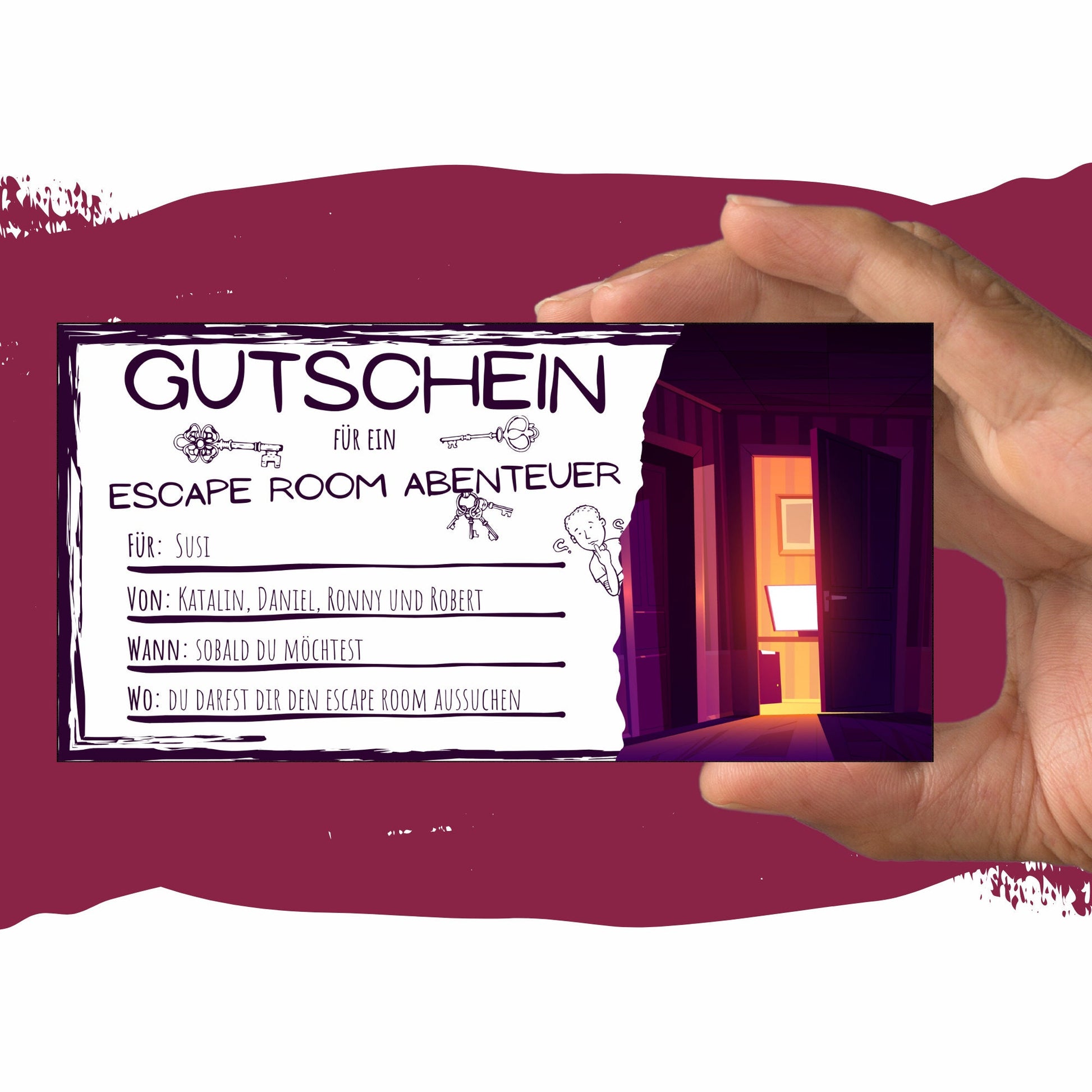 Gutschein - Escape Room Geschenkgutschein - eCARD4you
