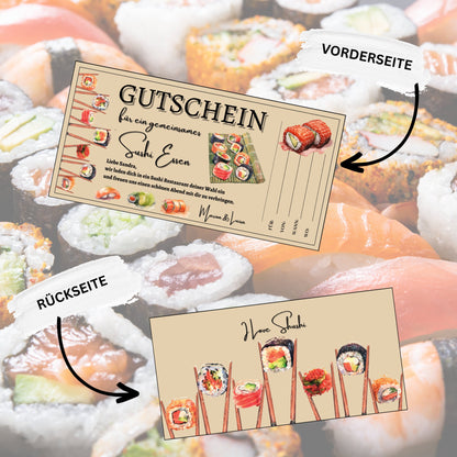 Gutschein - Sushi Essen Geschenkgutschein