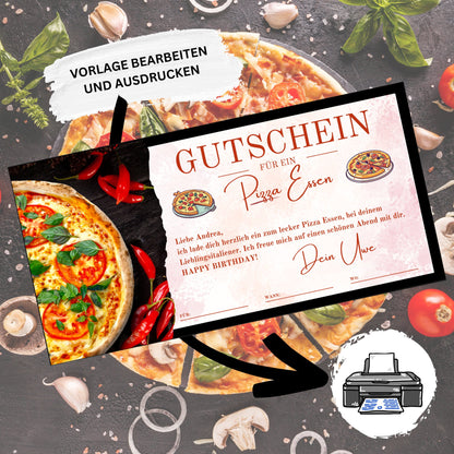 Gutschein - Pizza Essen Geschenkgutschein