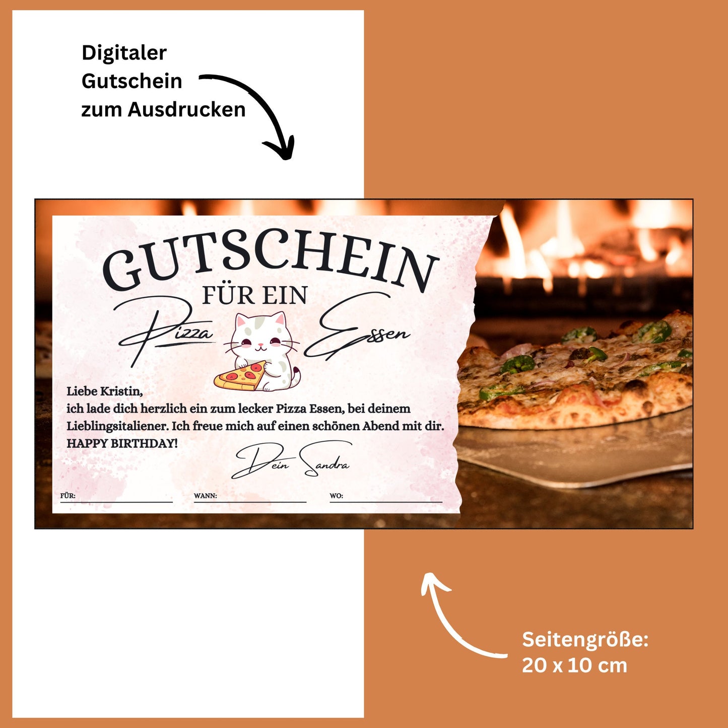 Gutschein - Pizza Essen Geschenkgutschein