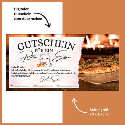 Gutschein - Pizza Essen Geschenkgutschein