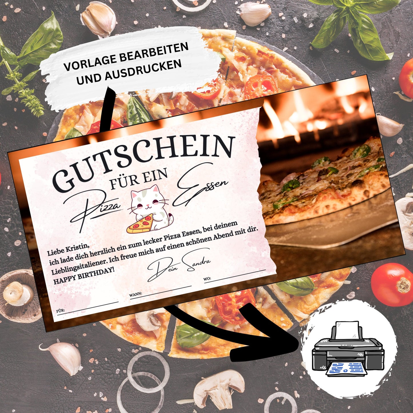 Gutschein - Pizza Essen Geschenkgutschein