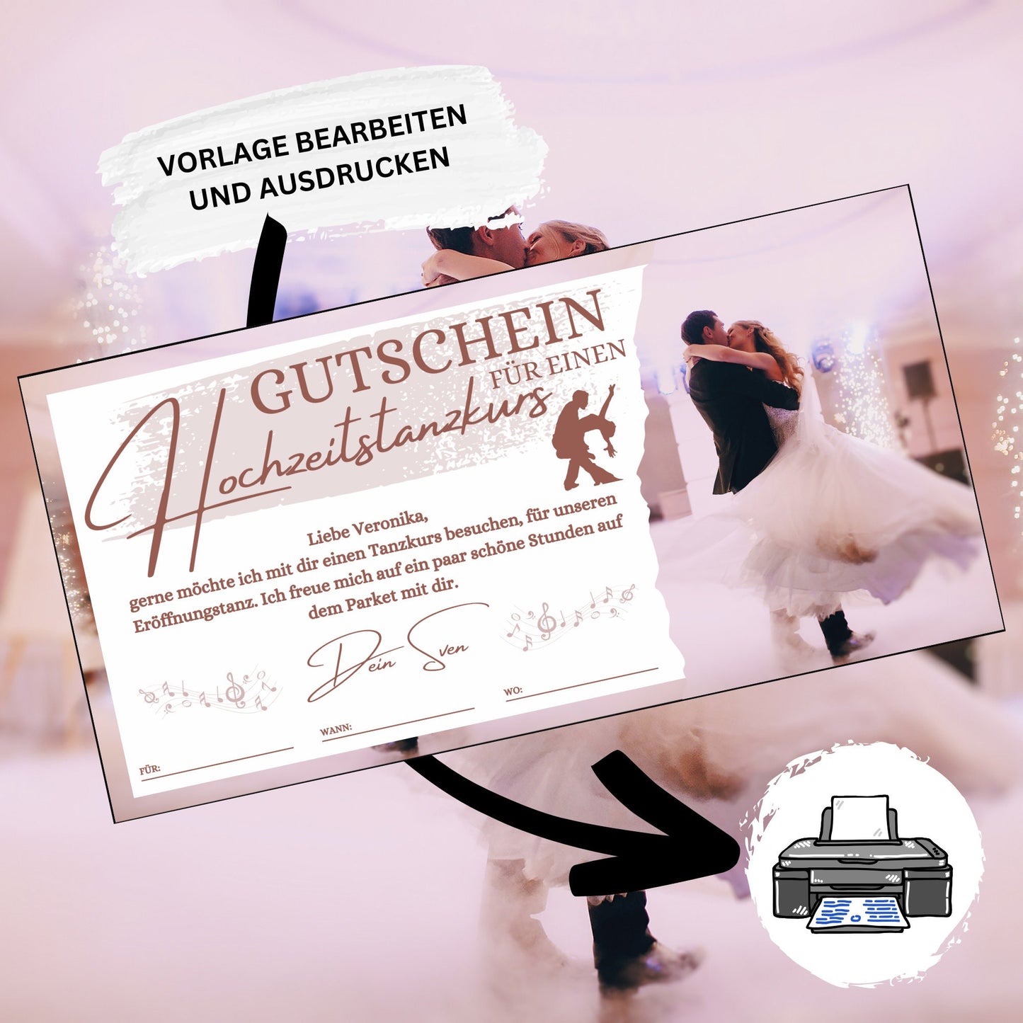 Gutschein - Hochzeitstanzkurs Tanzen Tanzkurs Geschenkgutschein