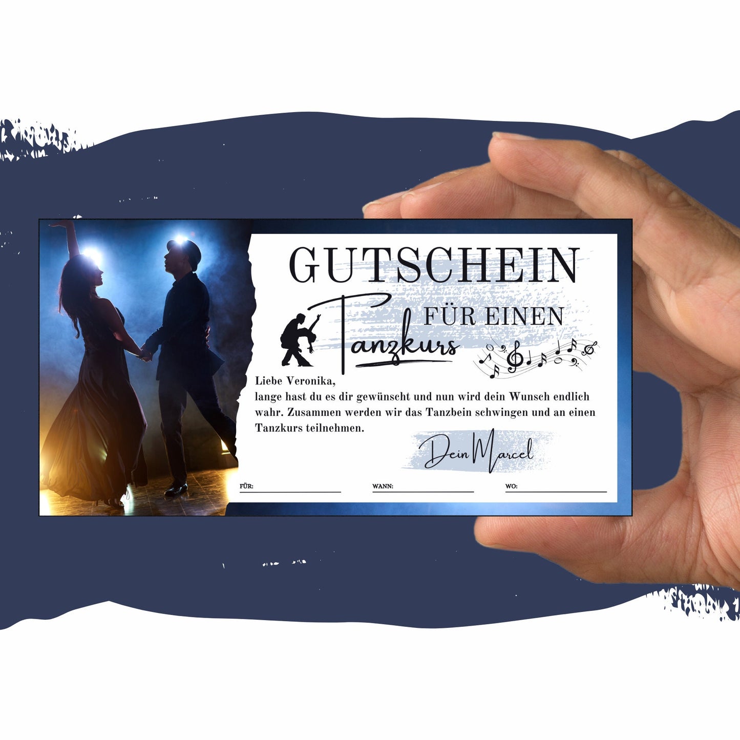 Gutschein - Tanzkurs Tanzen lernen Geschenkgutschein