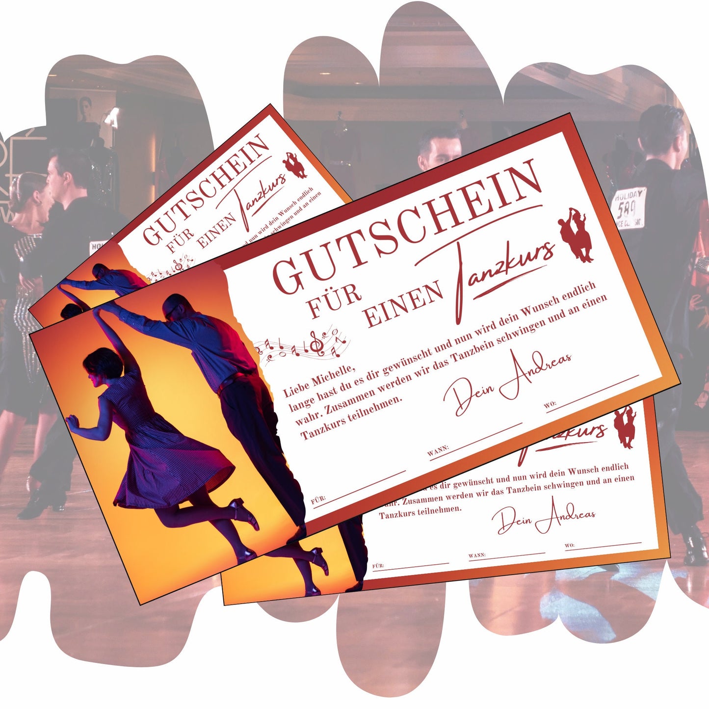 Gutschein - Tanzkurs Tanzen lernen Geschenkgutschein