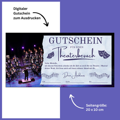 Gutschein - Oper Theaterbesuch Konzertbesuch Geschenkgutschein