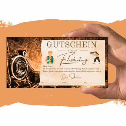 Gutschein - Fotoshooting Geschenkgutschein Geburtstag