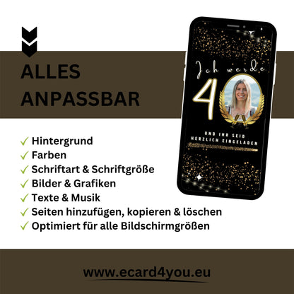 eCARD - Animierte Einladungskarte Geburtstag