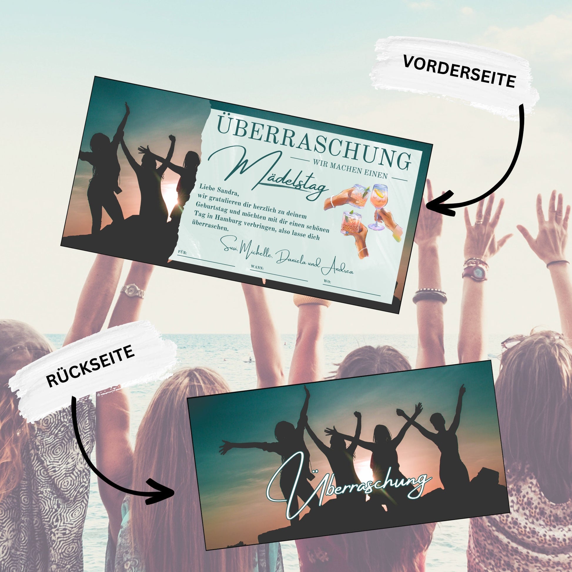 Gutschein - Mädelstag Mädelstrip Geschenkidee - eCARD4you