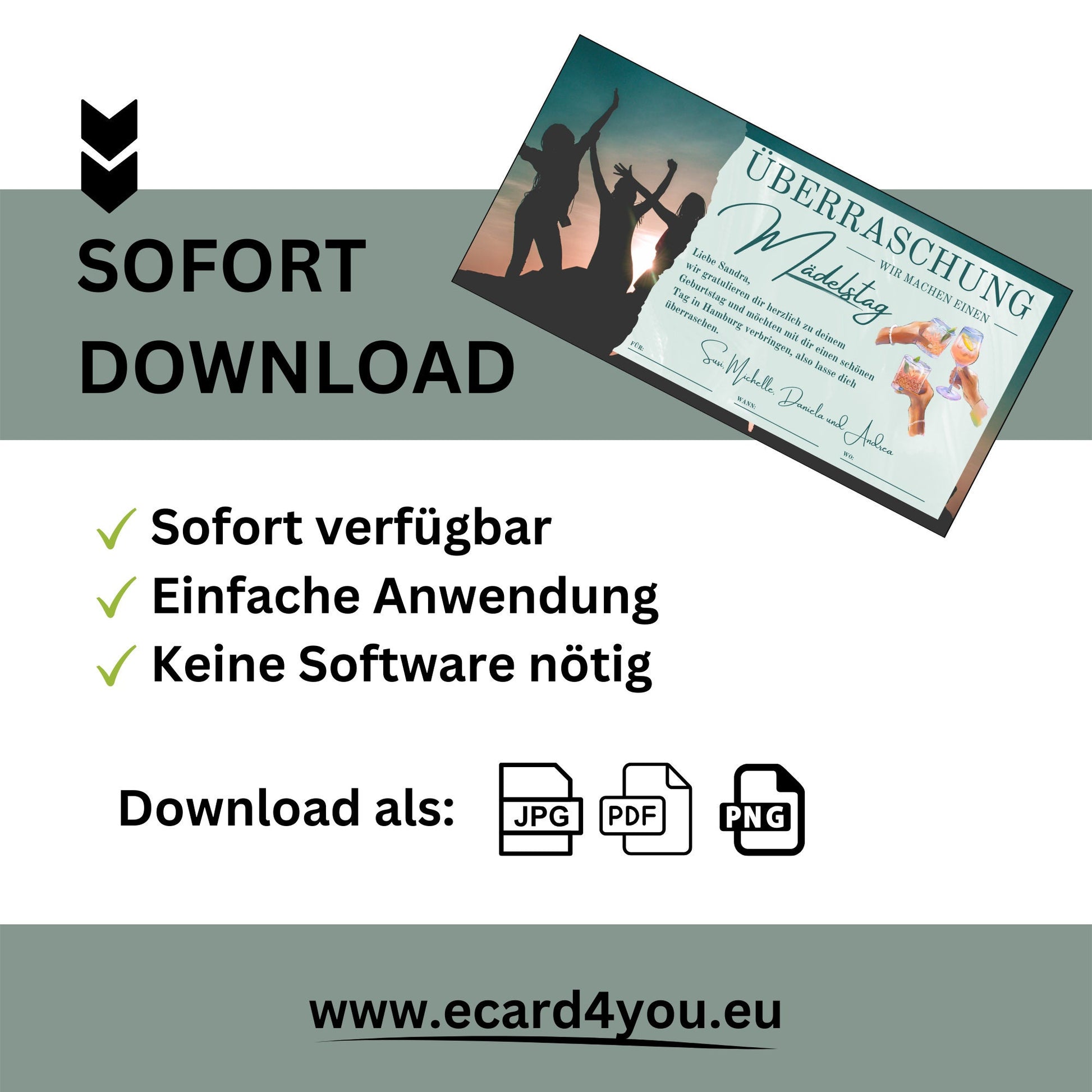 Gutschein - Mädelstag Mädelstrip Geschenkidee - eCARD4you