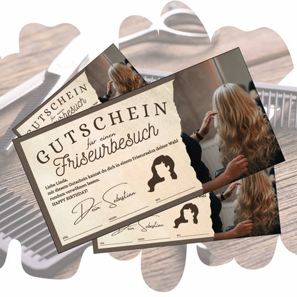 Gutschein - Friseurbesuch Friseurgutschein Geschenkidee