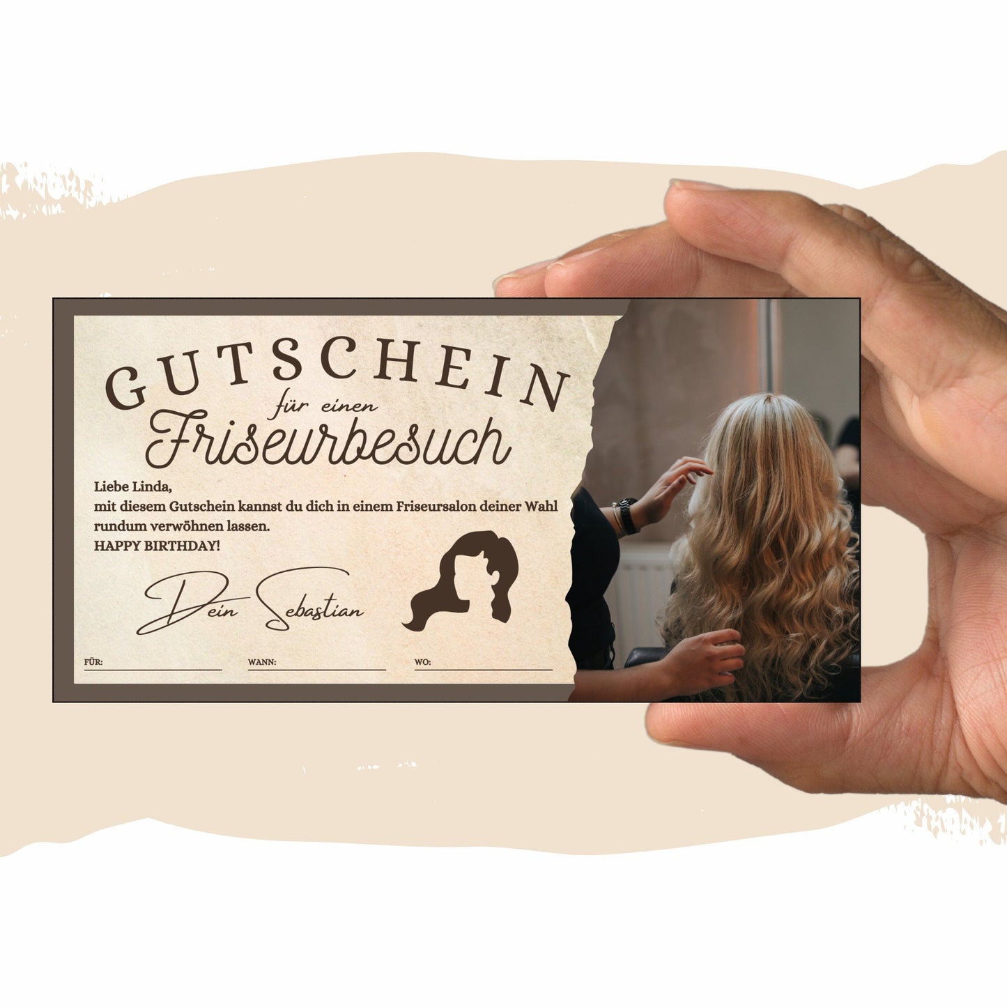 Gutschein - Friseurbesuch Friseurgutschein Geschenkidee