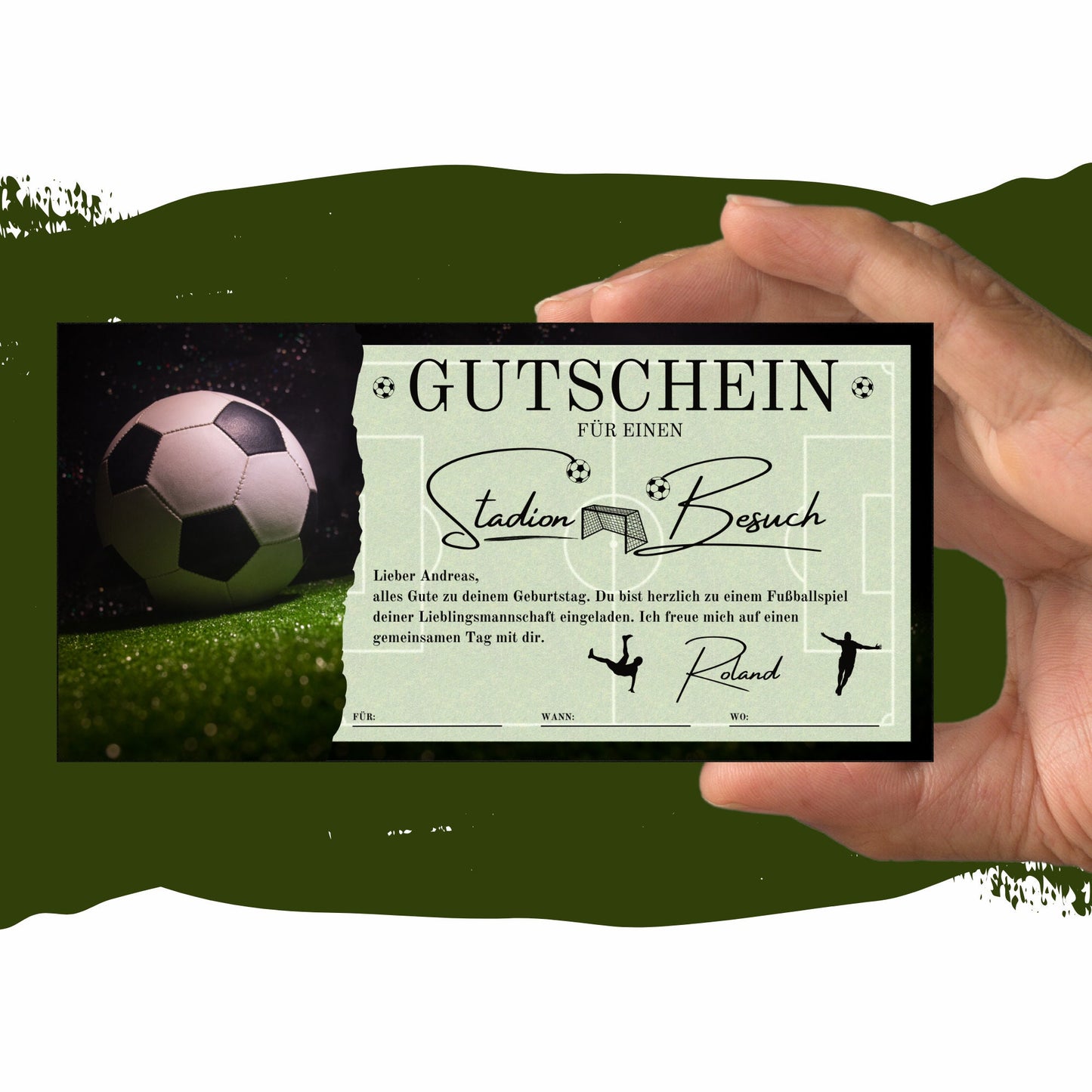 Gutschein - Stadion Besuch Fußballspiel Geschenkgutschein