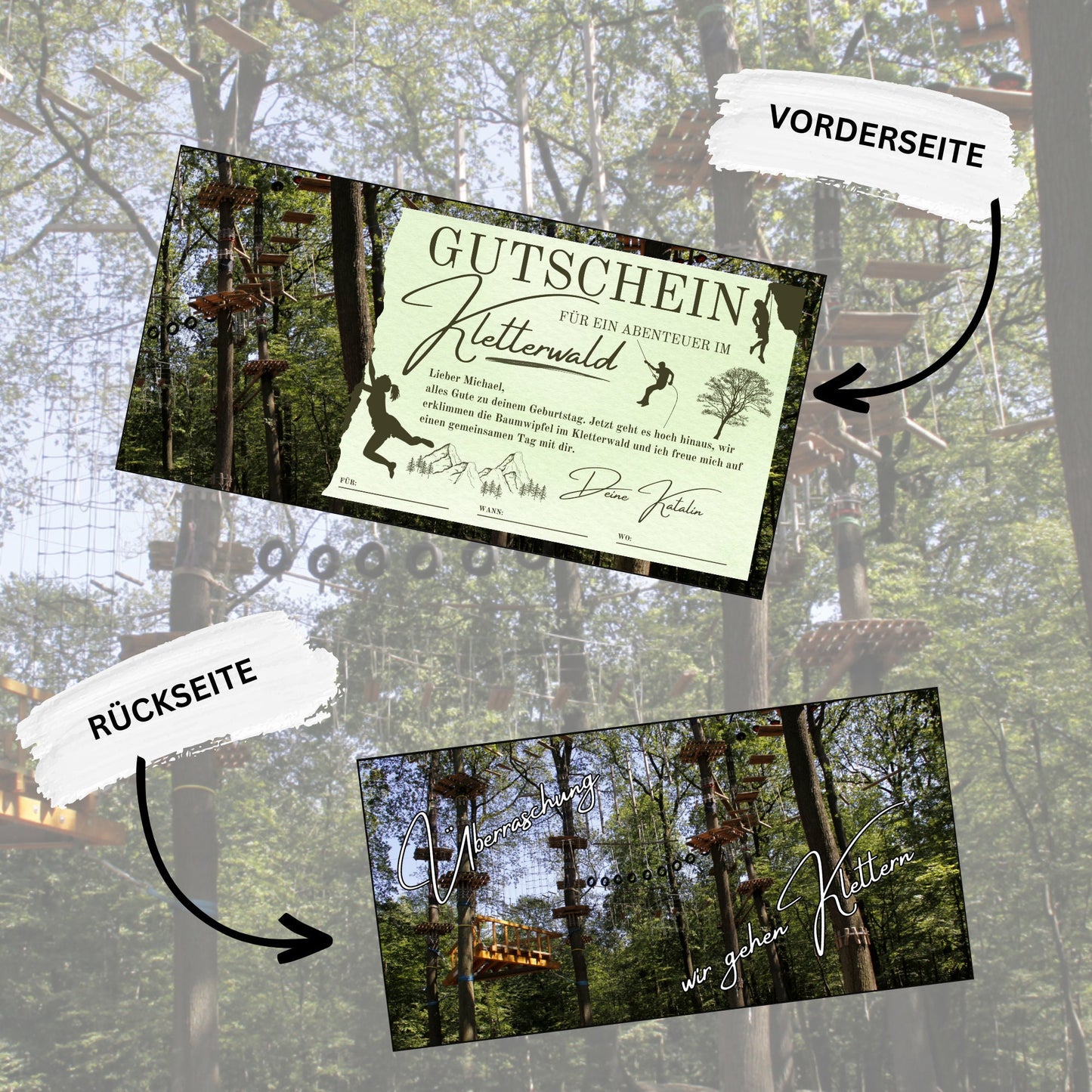 Gutschein - Kletterwald Kletterpark Erlebnisgutscheinkarte