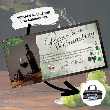 Gutschein - Weintasting Weinverkostung Gutscheinkarte