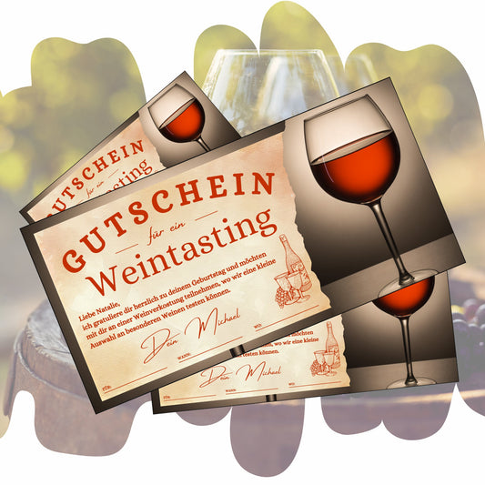 Gutschein - Weintasting Weinverkostung Gutscheinkarte