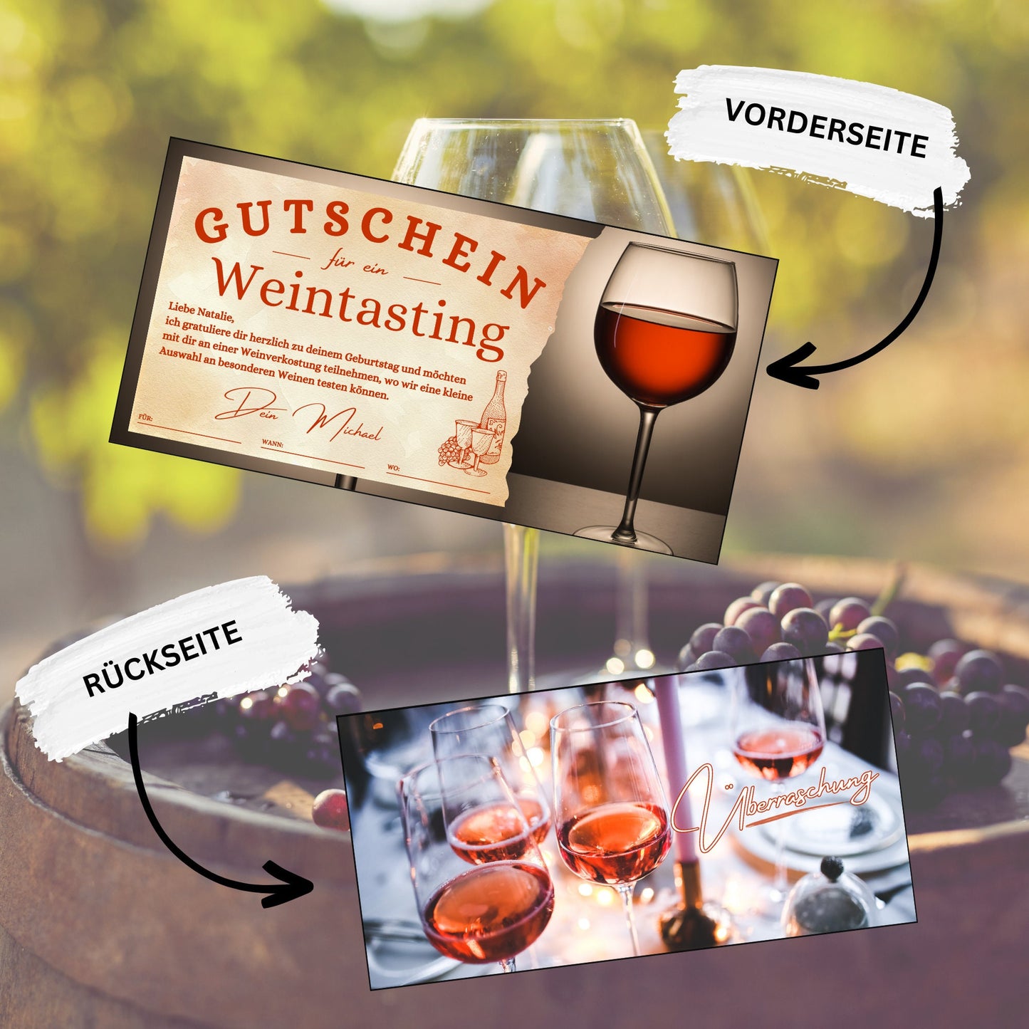 Gutschein - Weintasting Weinverkostung Gutscheinkarte