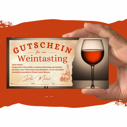 Gutschein - Weintasting Weinverkostung Gutscheinkarte