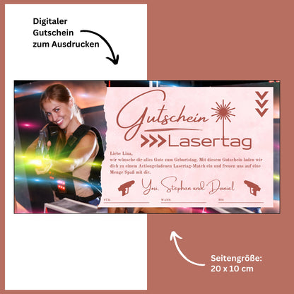 Gutschein - Lasertag Paintball Geschenkgutschein