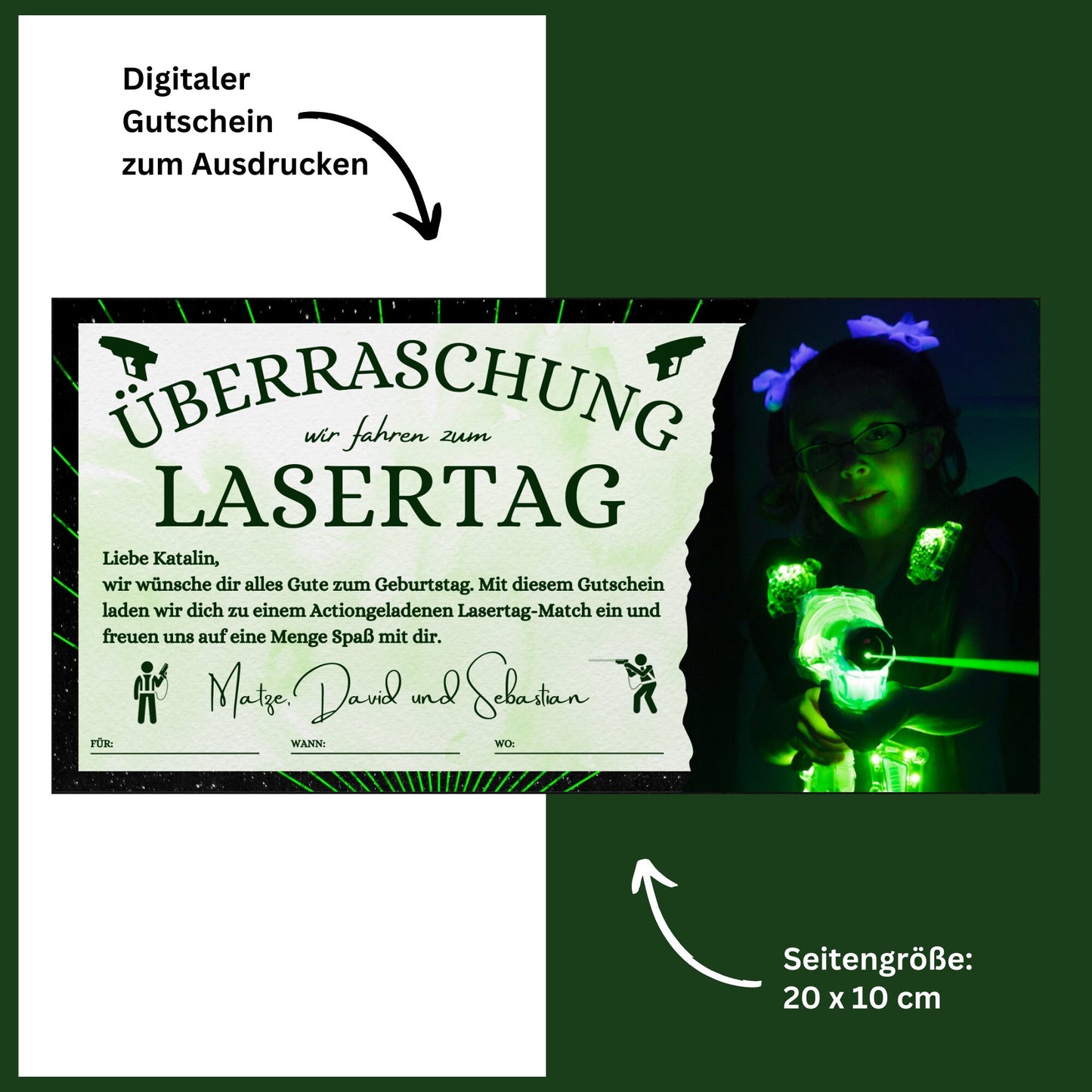 Gutschein - Lasertag Paintball Geschenkgutschein