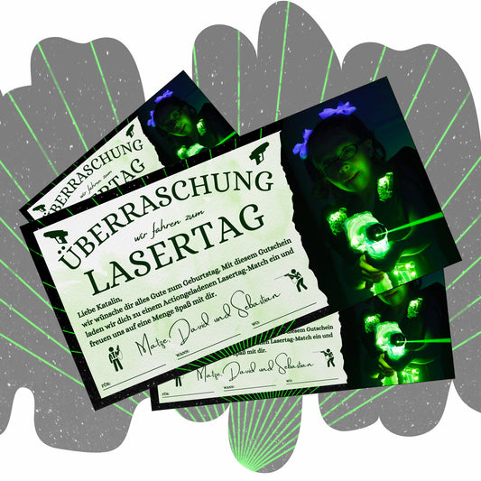 Gutschein - Lasertag Paintball Geschenkgutschein