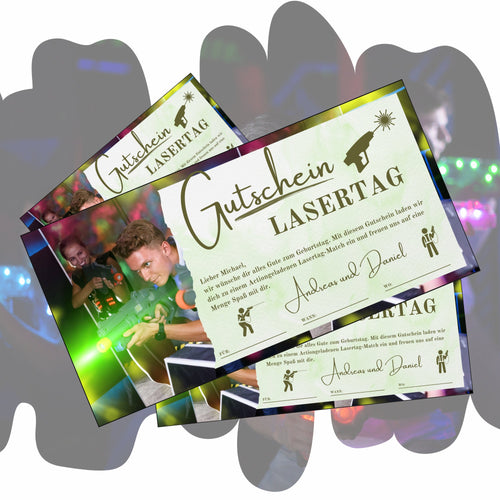 Gutschein - Lasertag Paintball Geschenkgutschein