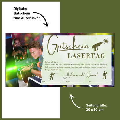 Gutschein - Lasertag Paintball Geschenkgutschein