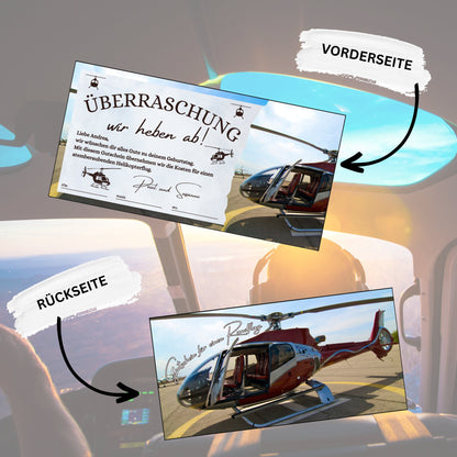 Gutschein - Helikopterflug Hubschrauber Rundflug Erlebnisgutschein