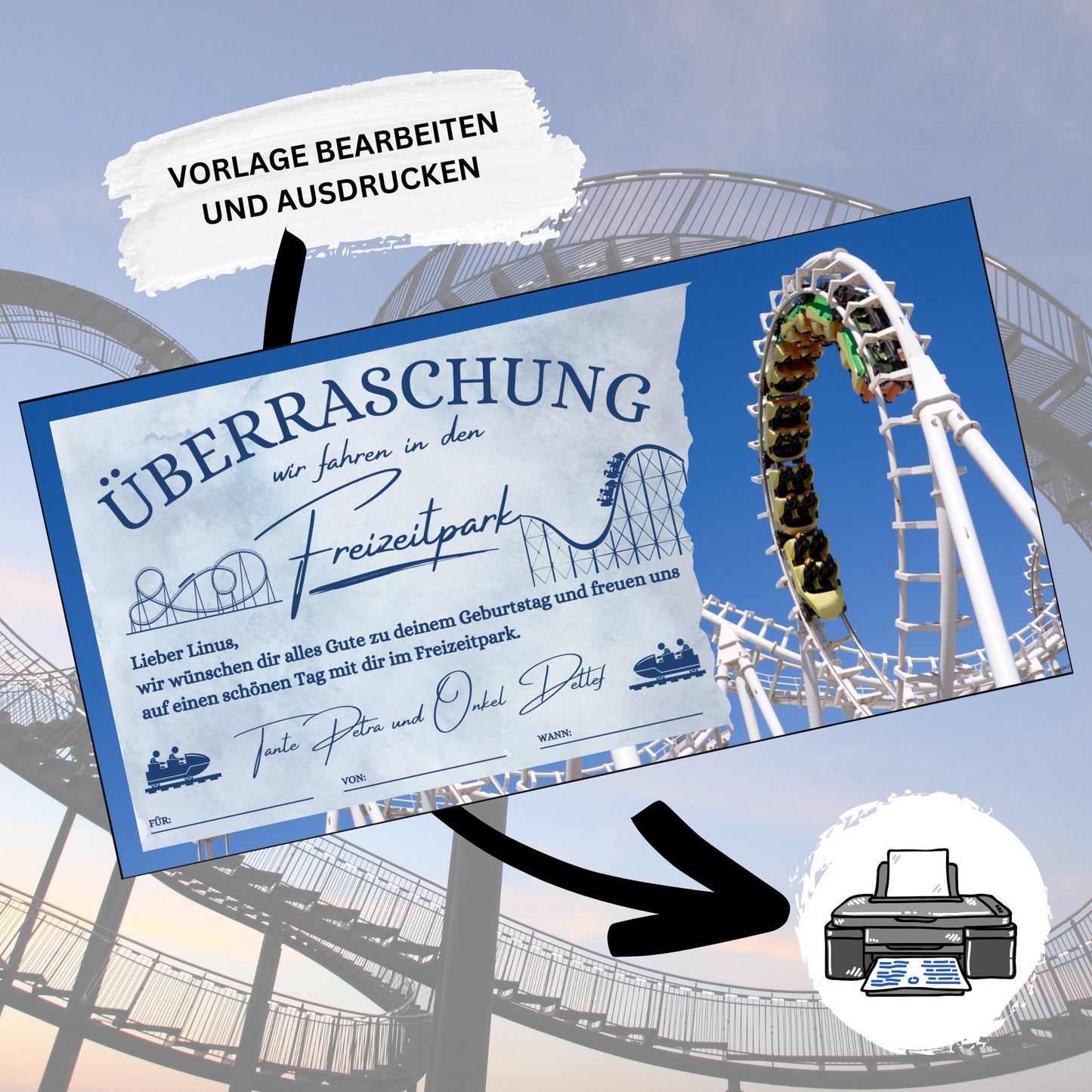 Gutschein - Freizeitpark Besuch Erlebnisgutschein