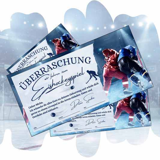 Gutschein - Eishockey Spiel Erlebnisgutschein